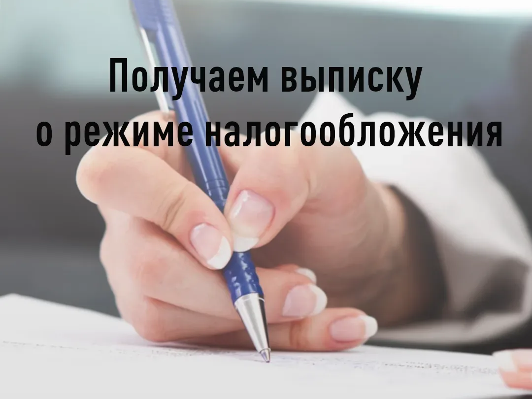Индивидуальные предприниматели и юридические лица могут получить официальную выписку о применяемом режиме налогообложения через «Личный кабинет налогоплательщика».
